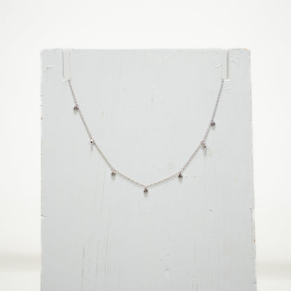 silver dew drop necklace