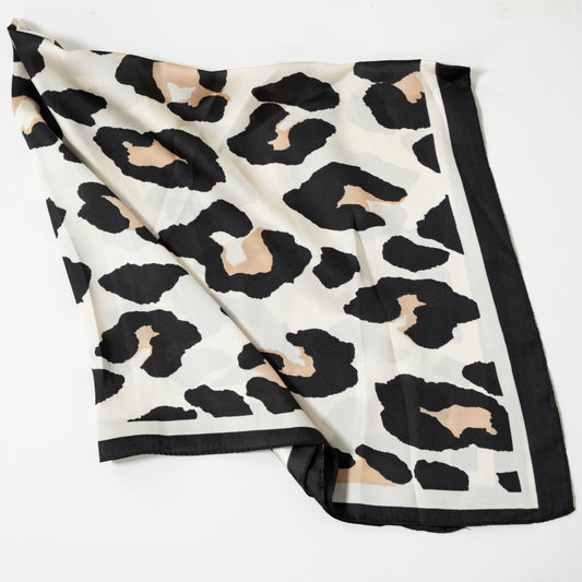 Leopard Print Silk Scarf