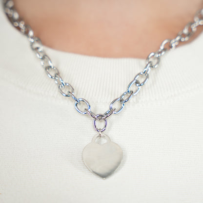 Heart Pendant Short Necklace