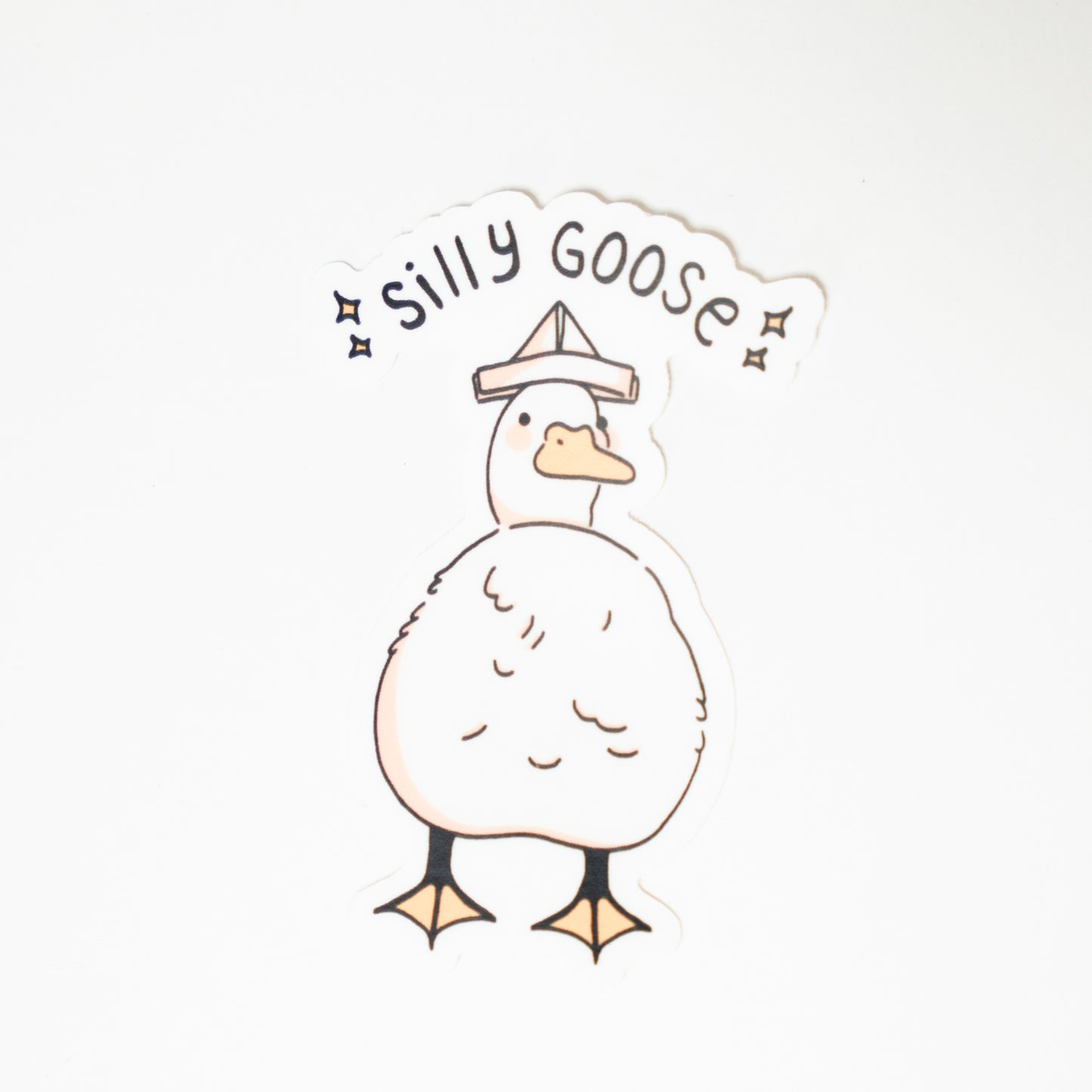 Silly Goose with Hat Sticker