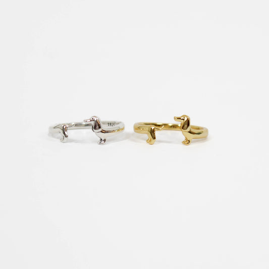 Dachshund Band ring on a white background 