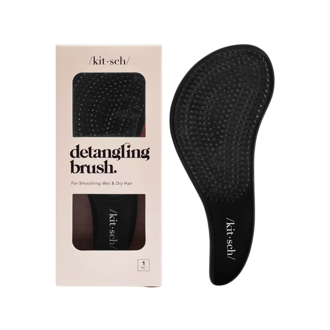 black detangling hair brush