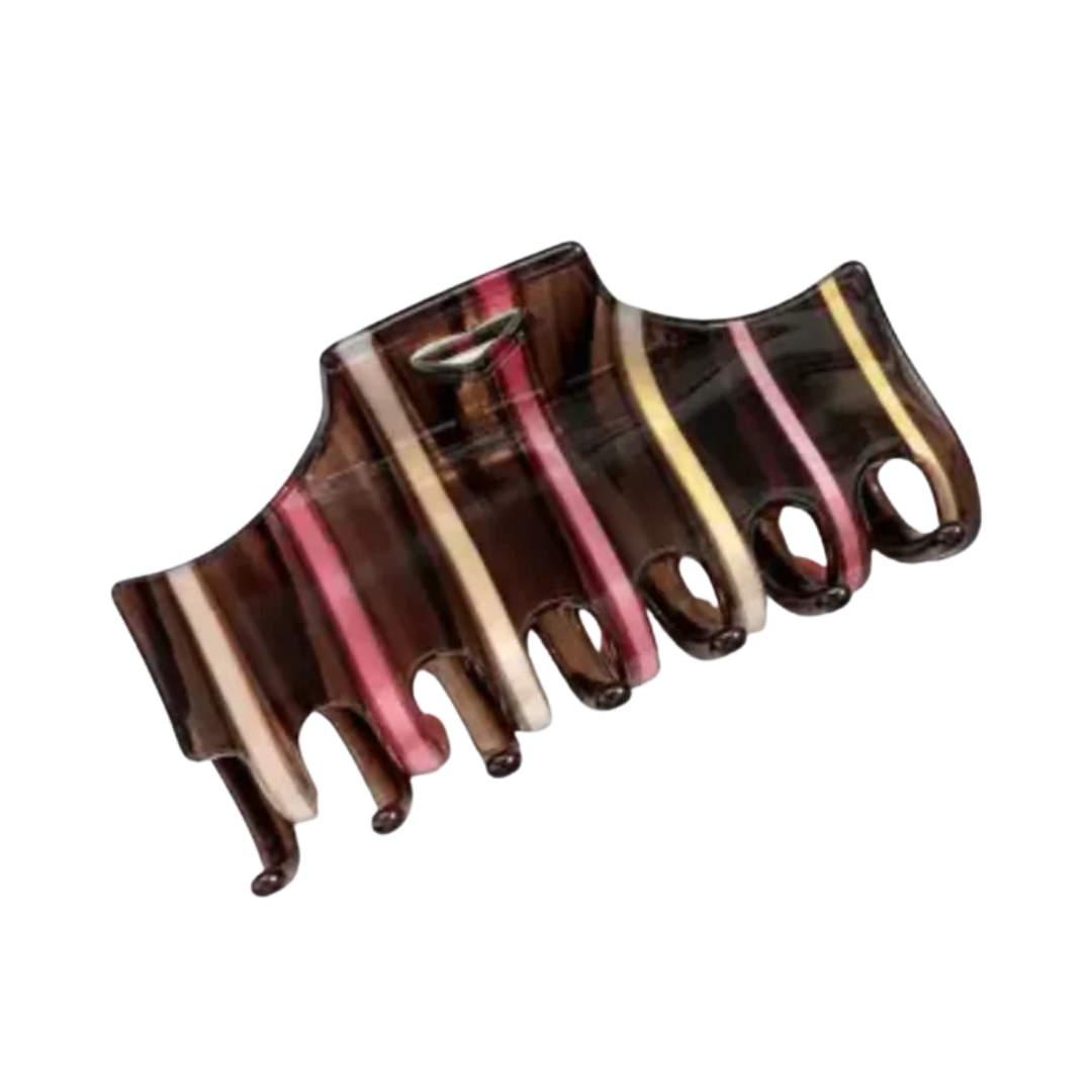 Striped Hair Claw Clip