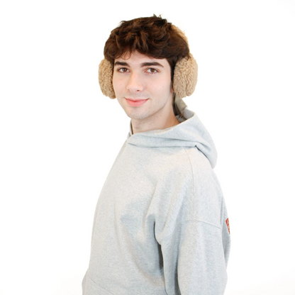 C.C Sherpa with Embroidery Pattern Trim Earmuff
