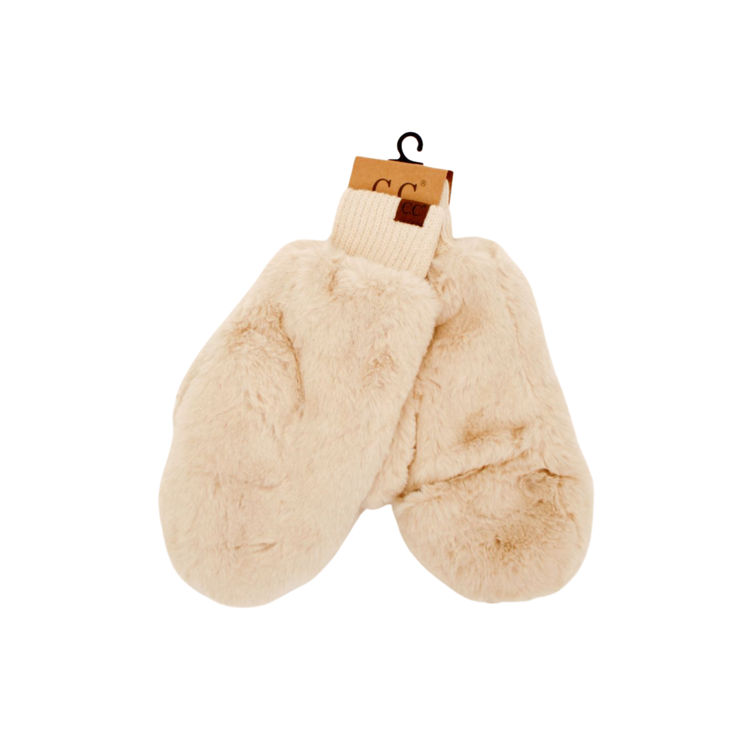 Faux Fur Mittens