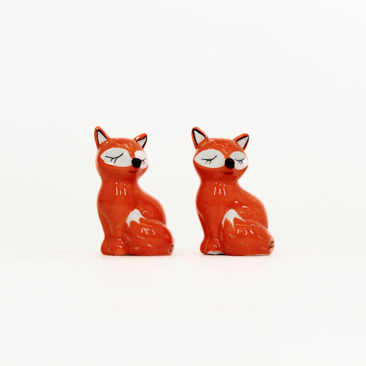 Red Fox Salt and Pepper Shakers
