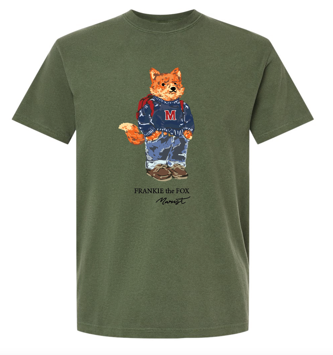 Marist Frankie the fox tshirt, tee, frankie tee, Marist frankie shirt