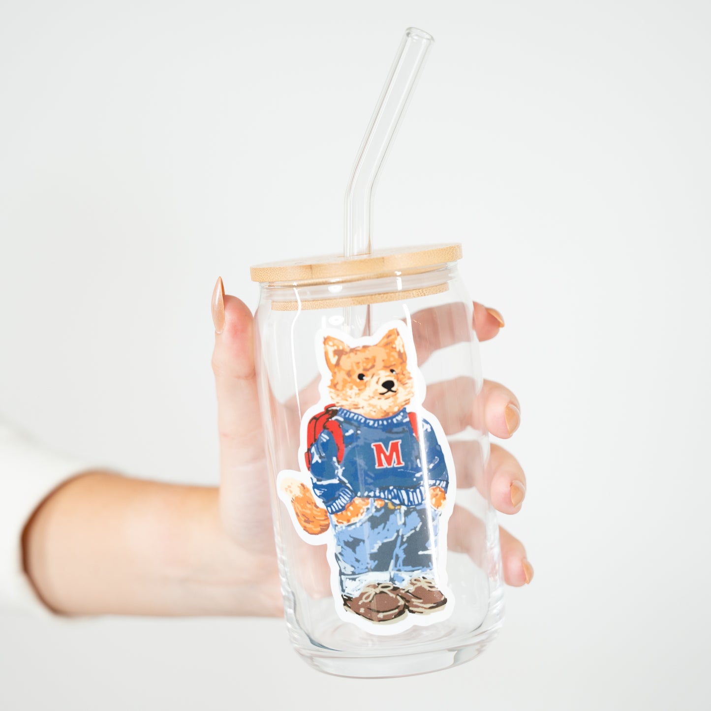 glass tumbler, fox