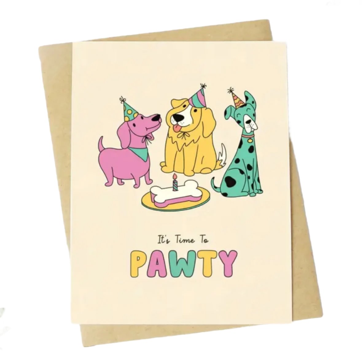 "It's Time To Pawty" Greeting Card