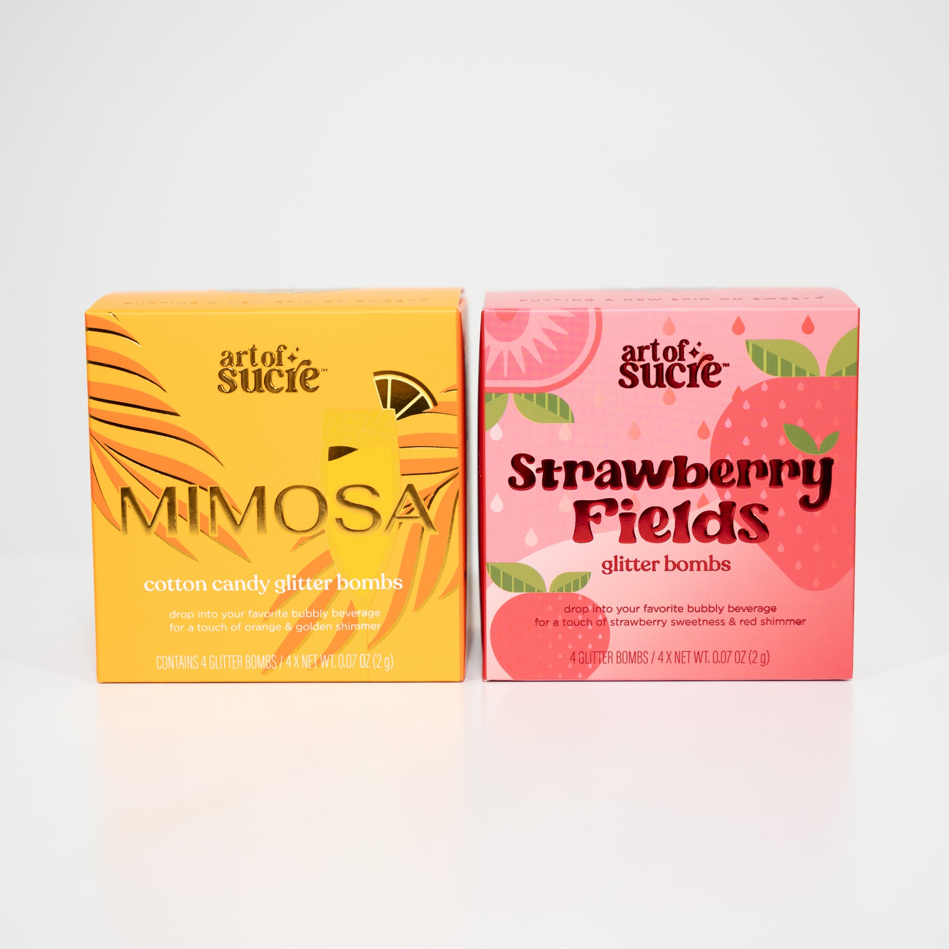 Glitter Drink Bombs strawberry mimosa going out party 