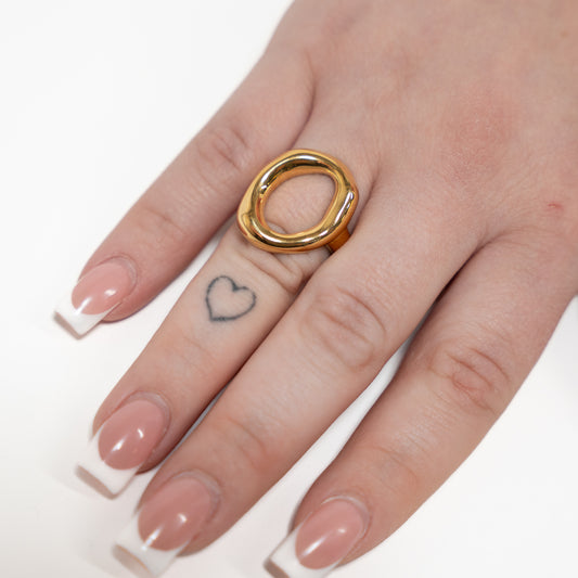 halo ring in gold