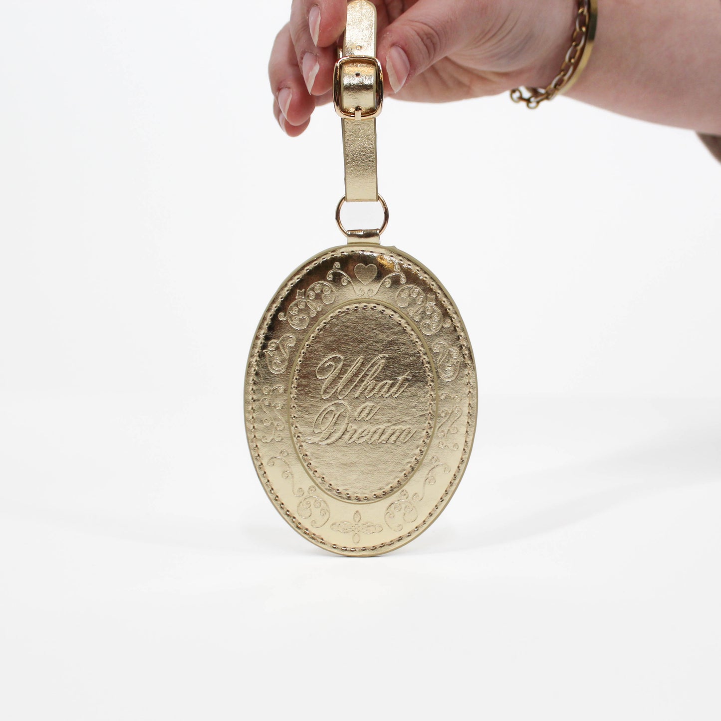 Gold Oval Luggage Tag