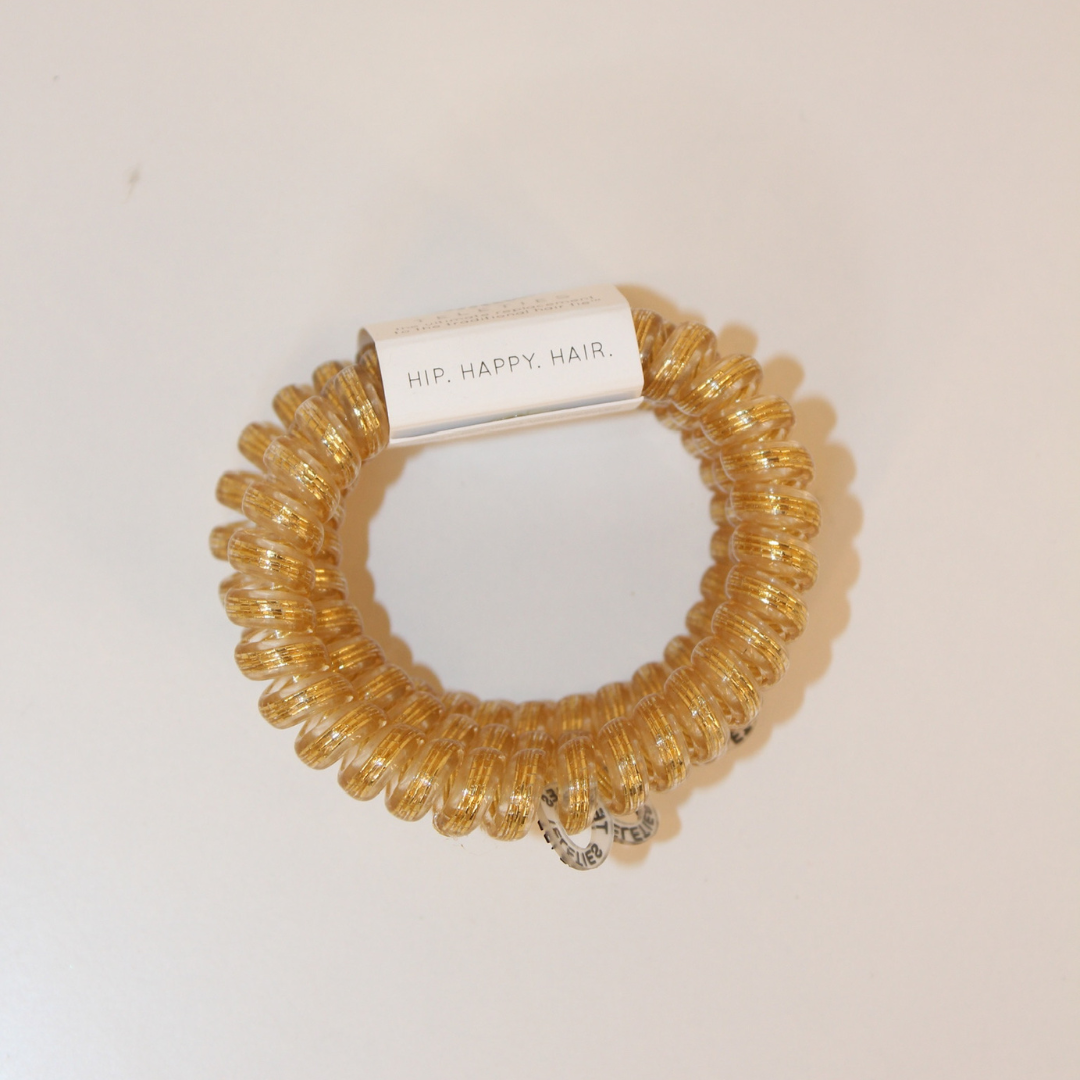 Gold Teletie hair tie