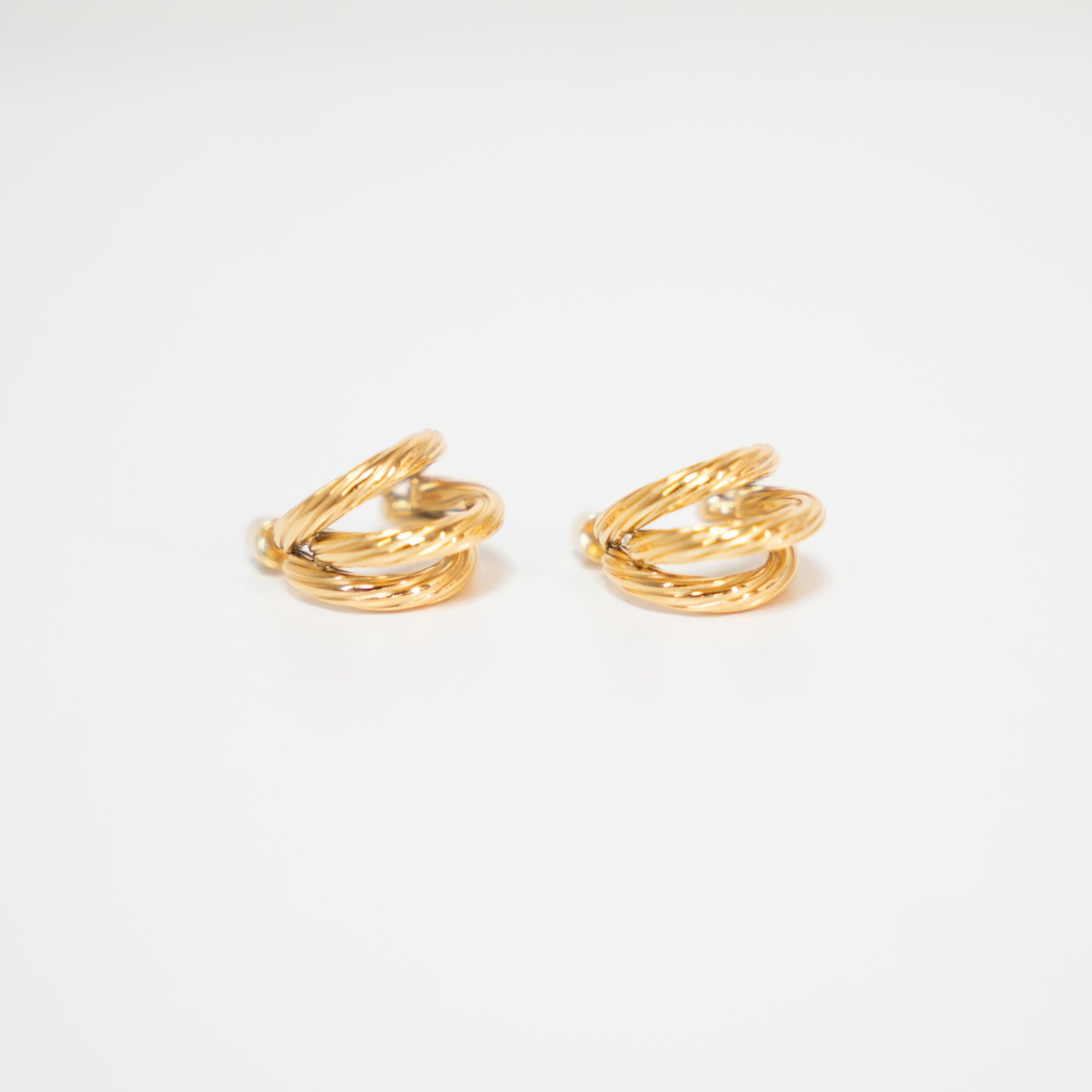 Gold Triple Hoop Earring