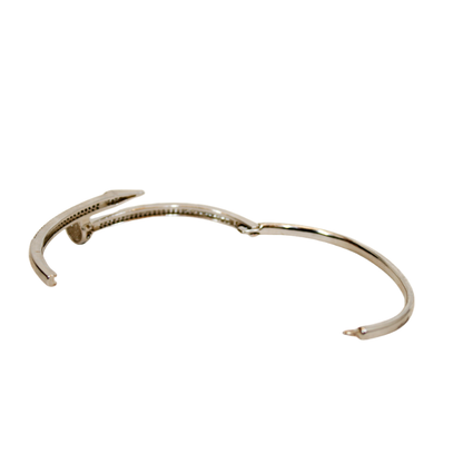 Nail Bangle Bracelet gold open clasp 