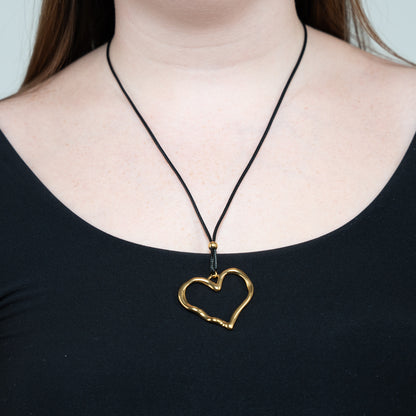 gold heart necklace