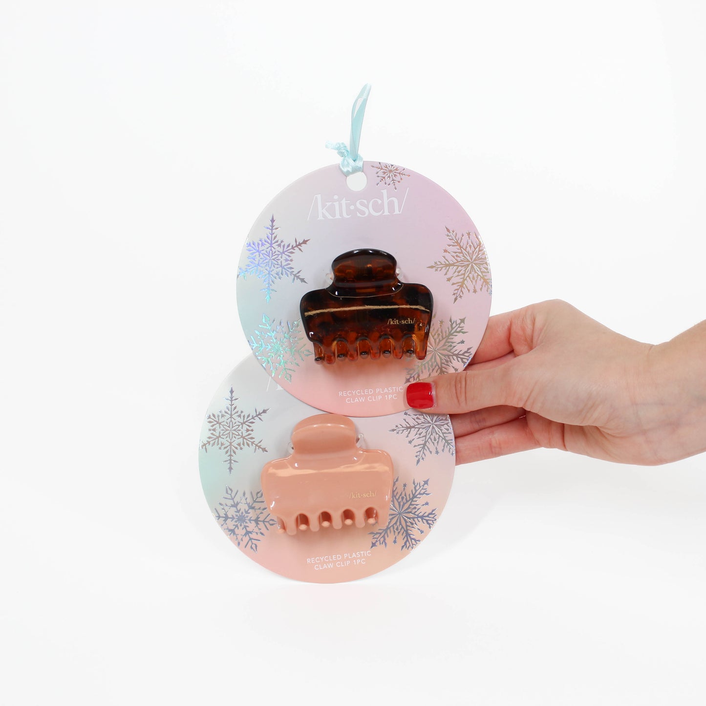 Holiday Recycled Plastic Claw Clips