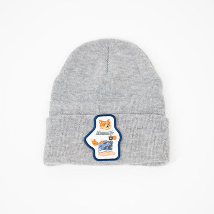 Holiday frankie the fox beanie in grey