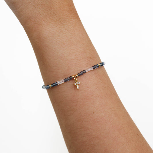 dainty. Cross Charm Bracelet