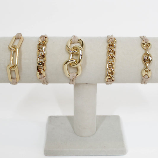 5 Piece Hair Tie Bracelet Set