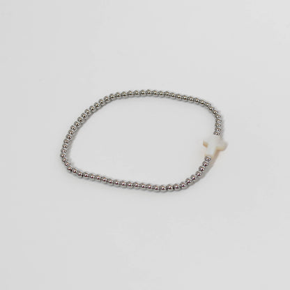 Beaded Cross Stretch Bracelet