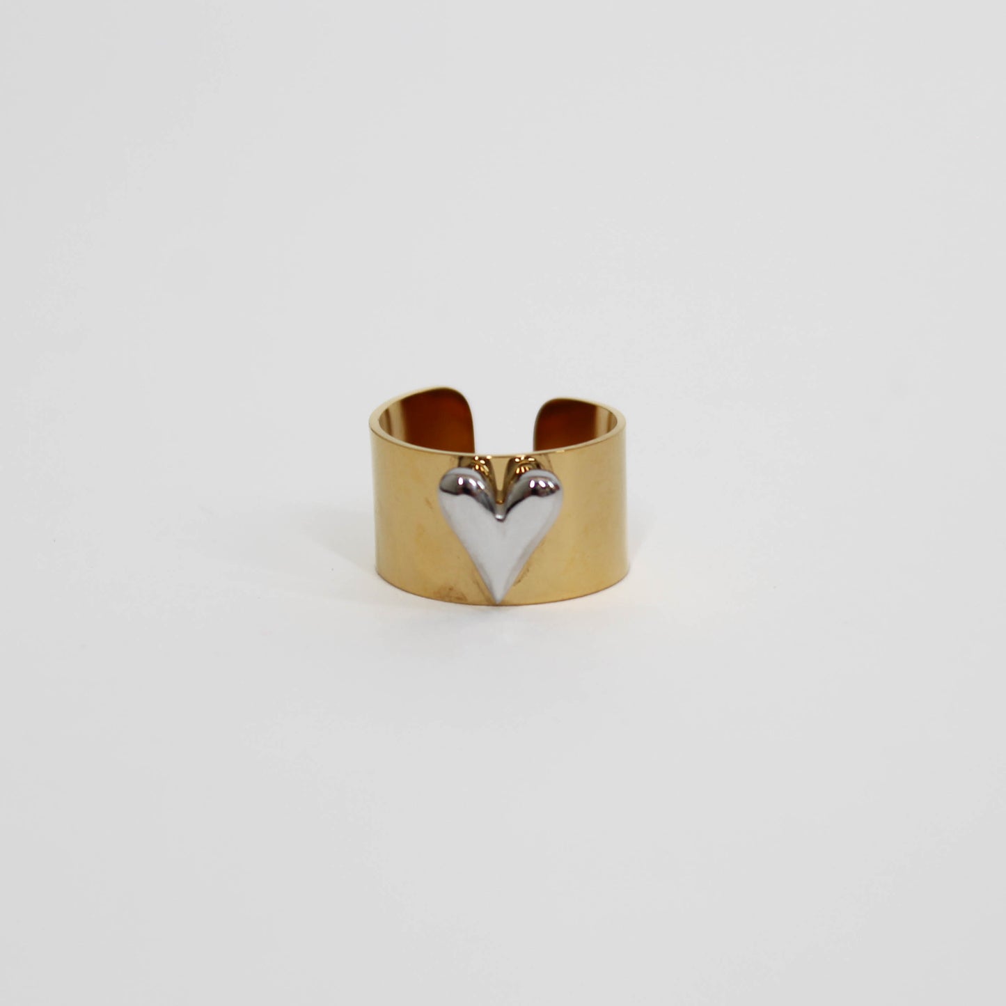 Mixed Metal Heart Ring