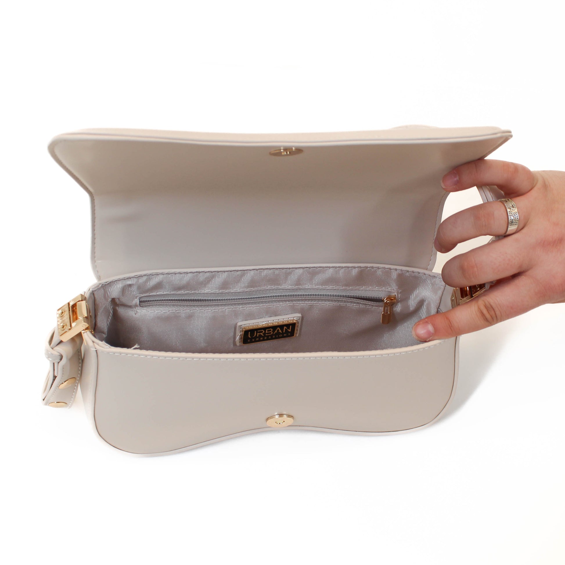 Inside of Curve Handbag