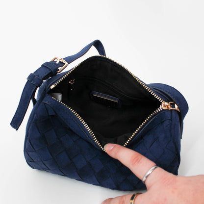 Interior of Woven Mini Shoulder Bag