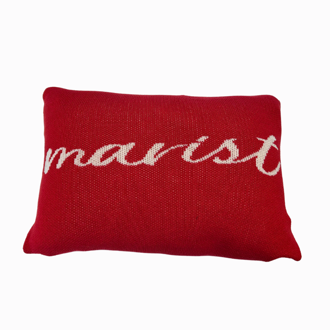 red marist pillow