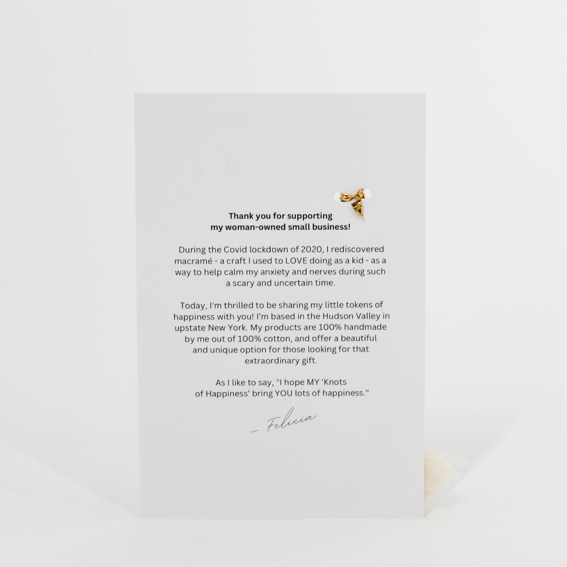 Knots of Happiness- White Fox Bag Charm