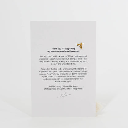 Knots of Happiness- White Fox Bag Charm