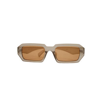 Light Grey Geo Framed Sunglasses 
