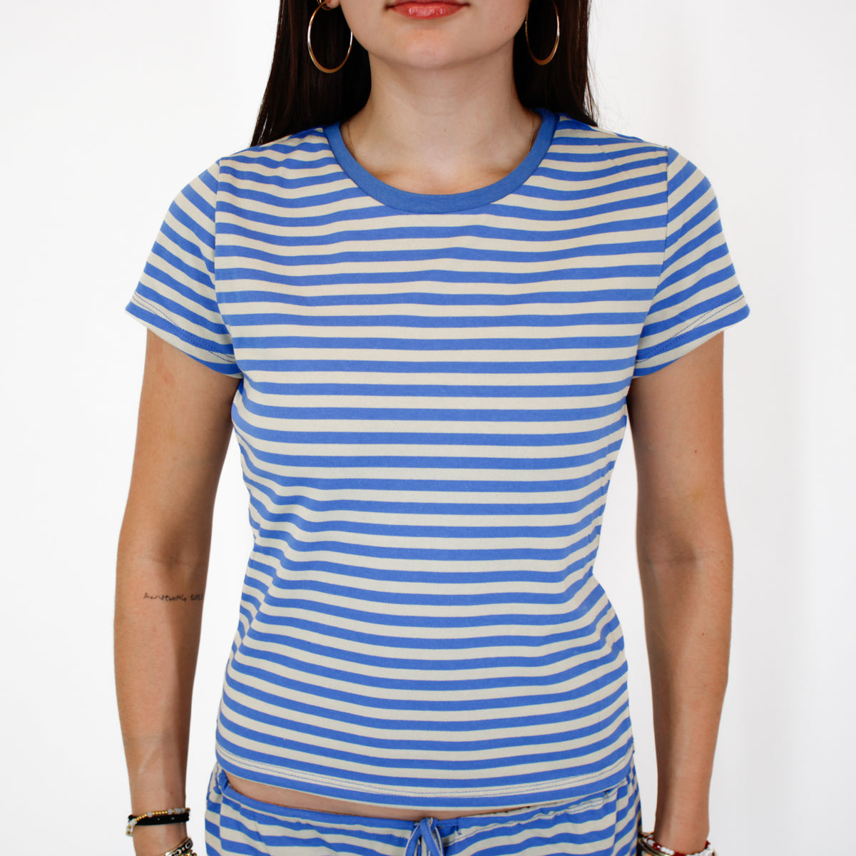 Striped Short Sleeve Top