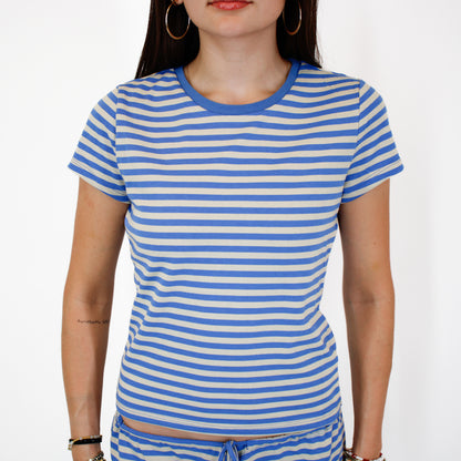 Striped Short Sleeve Top