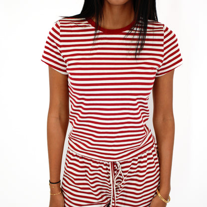 Striped Short Sleeve Top