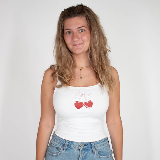 cherry marist tank top