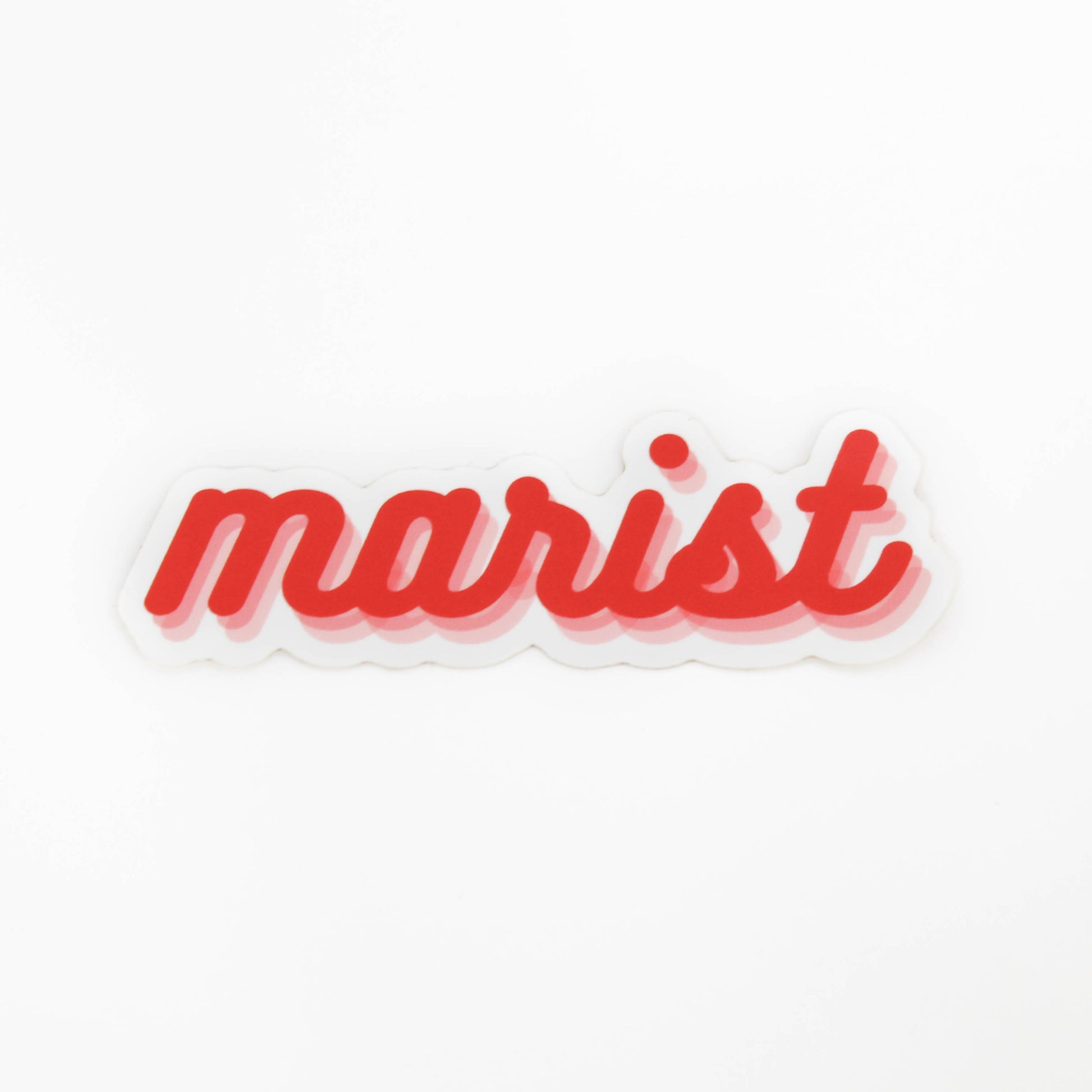 Red 'marist' text on a white background