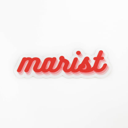 Red 'marist' text on a white background