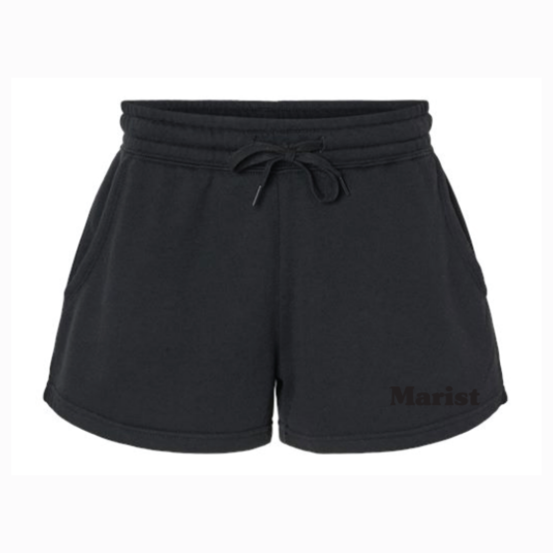 marist embroidered shorts