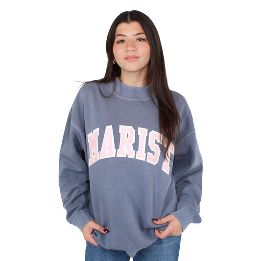 purple marist mockneck