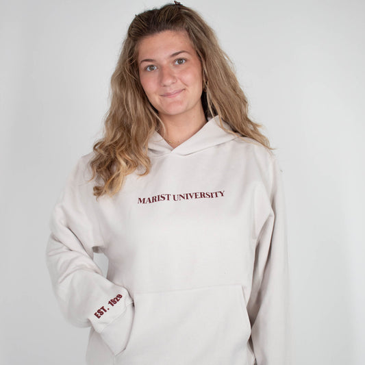 marist patchwork hoodie