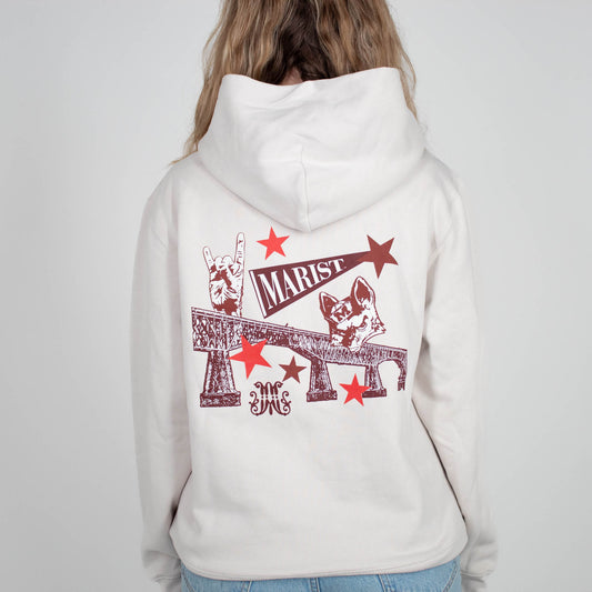 marist patchwork hoodie