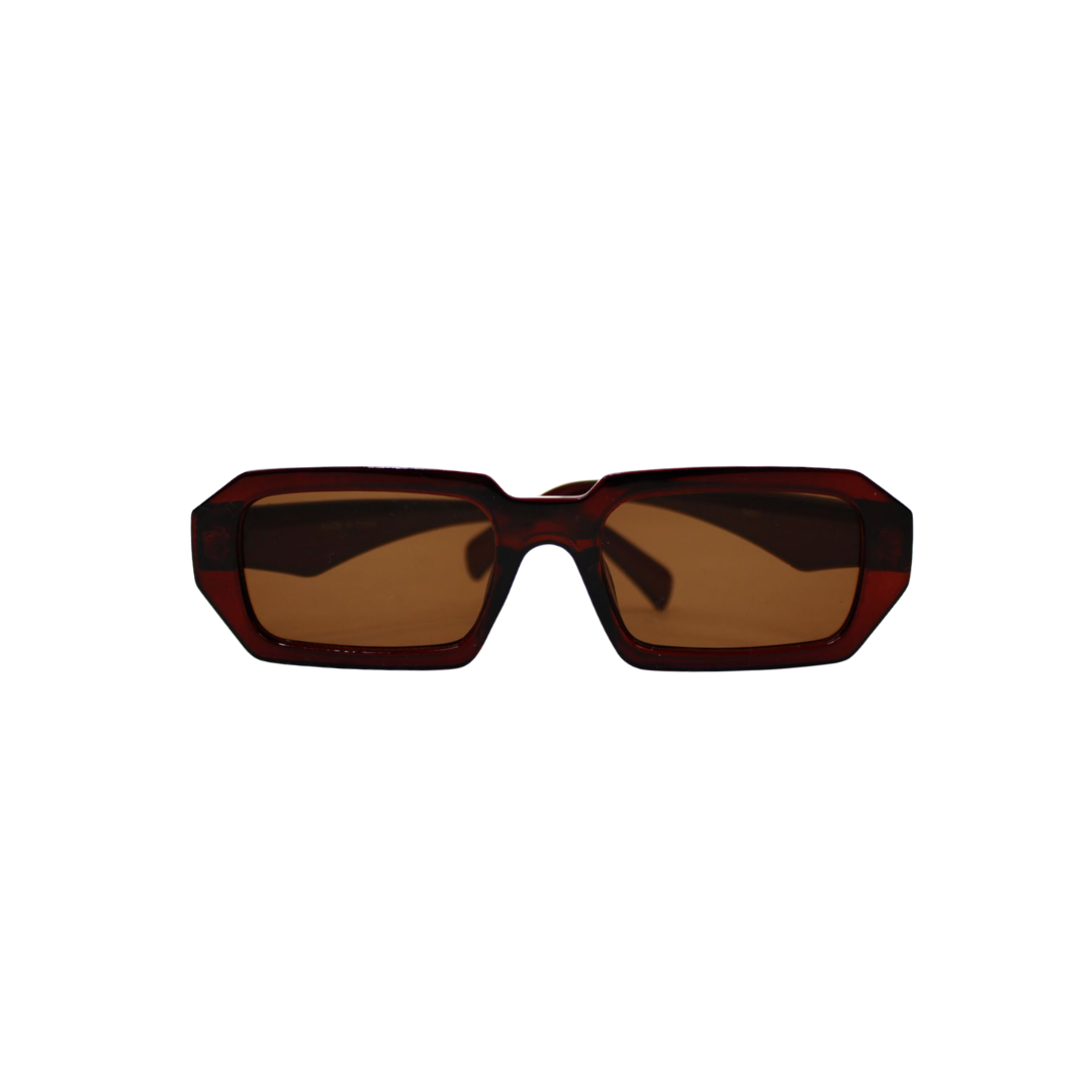 Maroon Geo Framed Sunglasses 