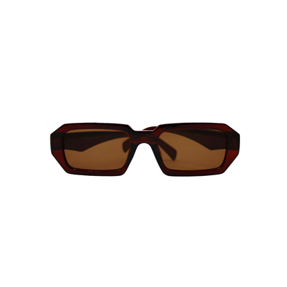 Maroon Geo Framed Sunglasses 