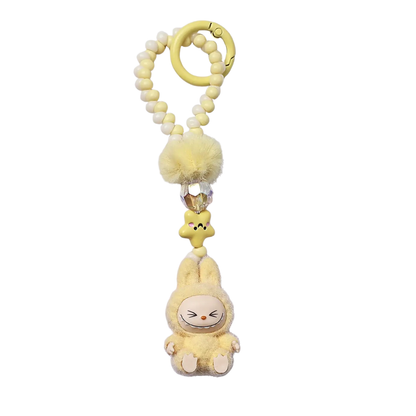 Yellow Labubu Keychain