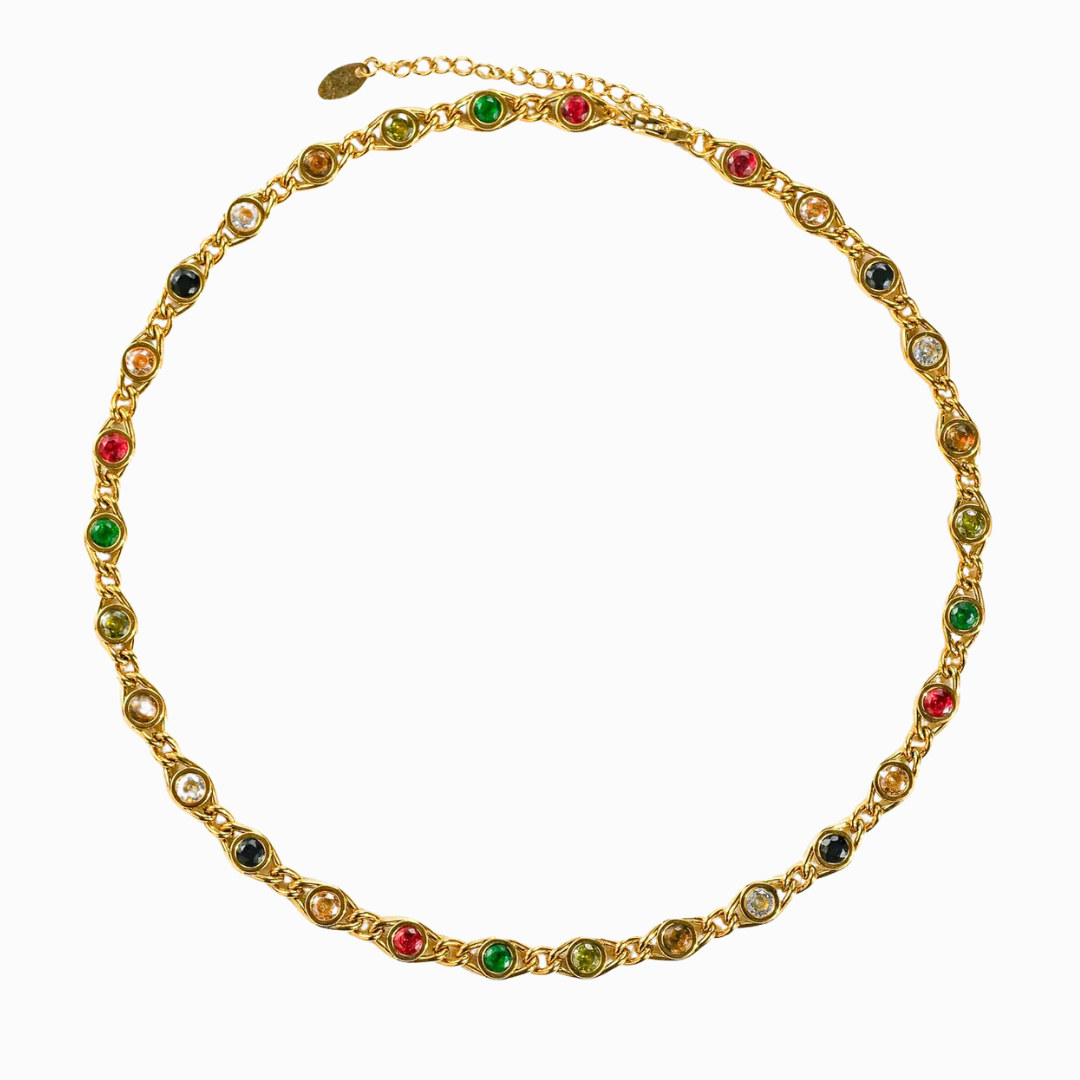 multi gem necklace