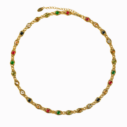 multi gem necklace