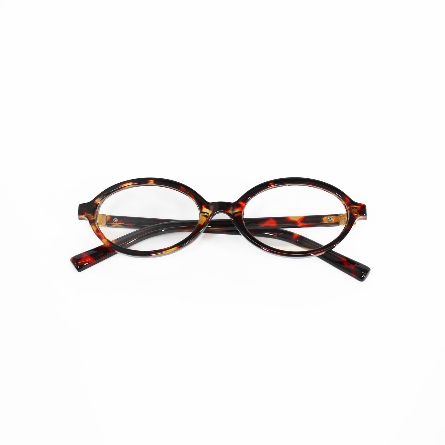 brown oval blue light glasses