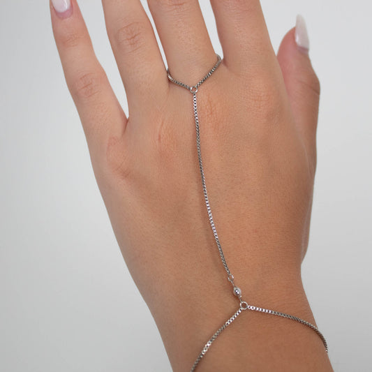 silver hand chains