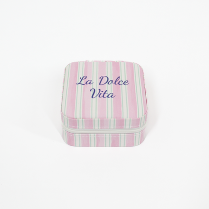 Pink La Dolce Vita Travel Jewelry Box